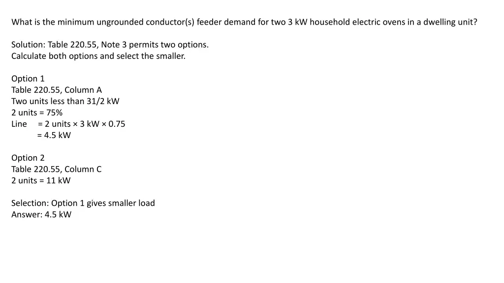 what is the minimum ungrounded conductor s feeder 1