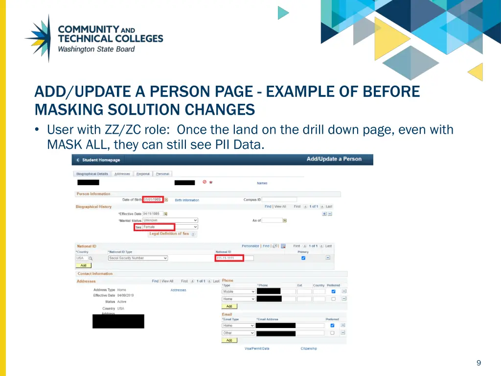 add update a person page example of before