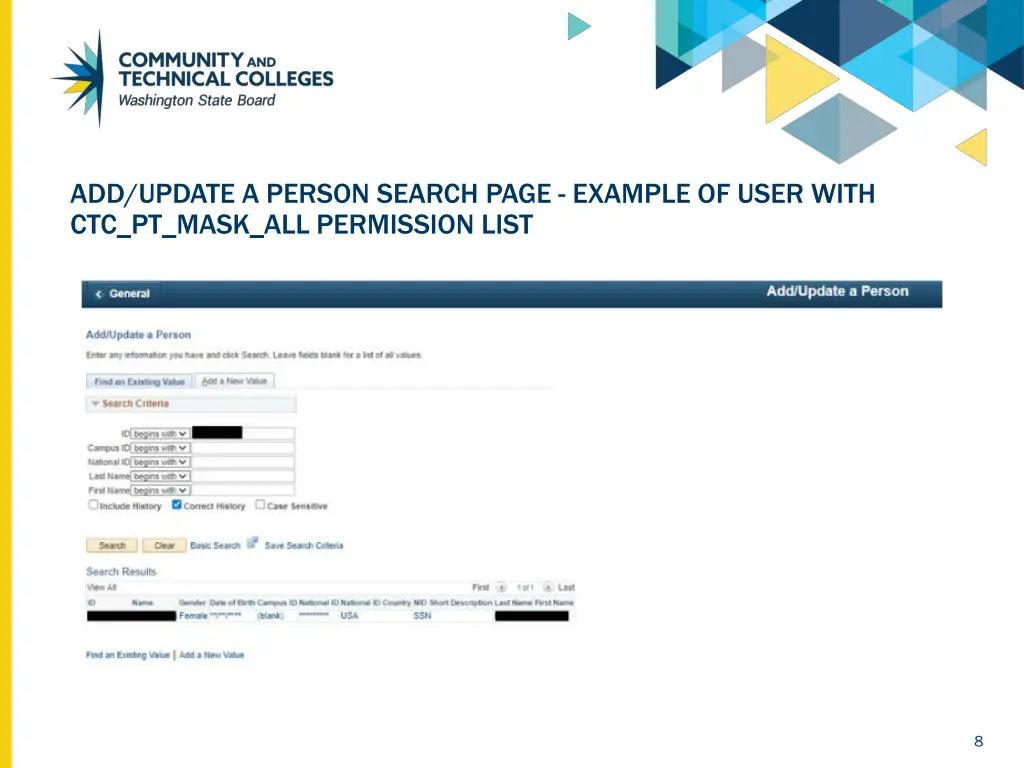 add update a person search page example of user