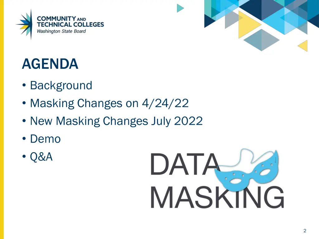 agenda background masking changes