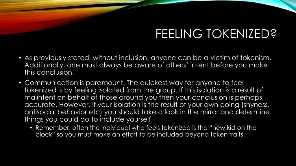 feeling tokenized