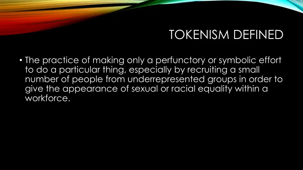 tokenism defined