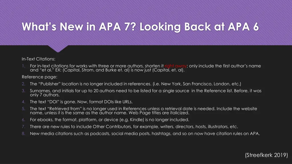 what s new in apa 7 looking back at apa 6