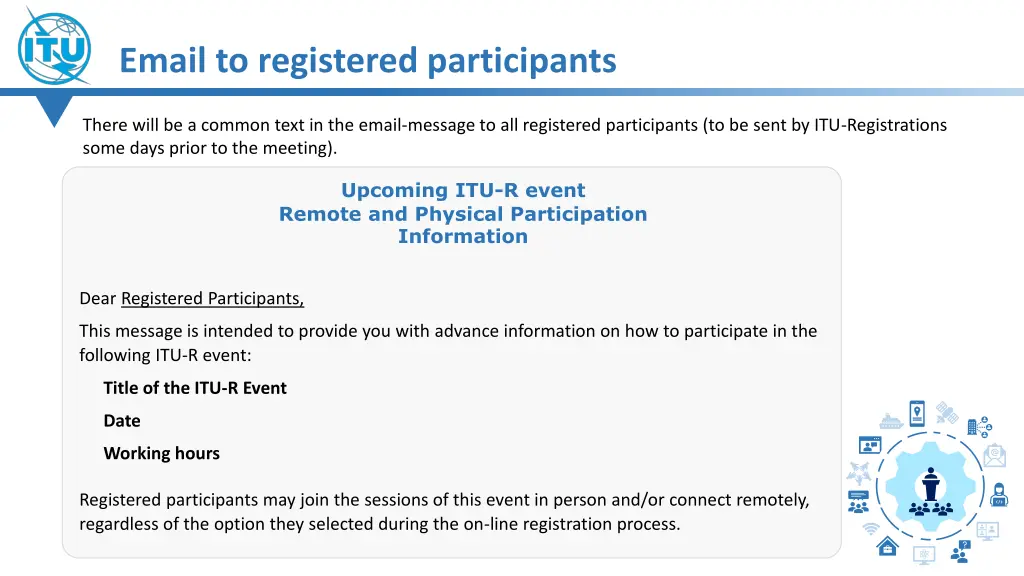 email to registered participants