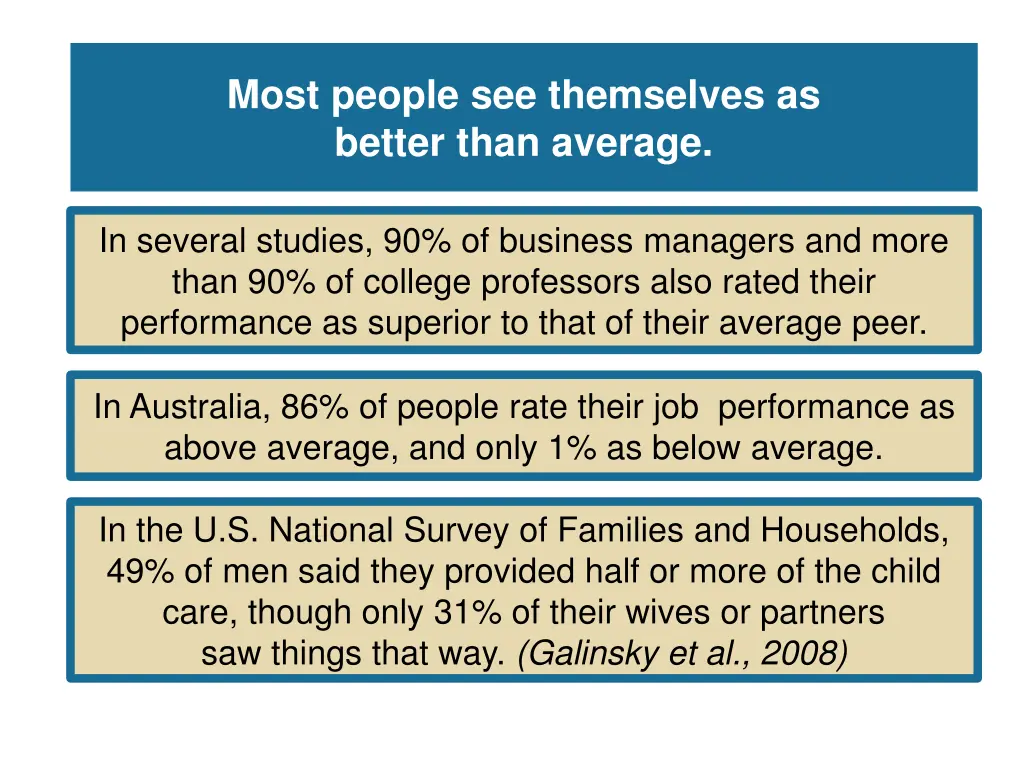 most people see themselves as better than average