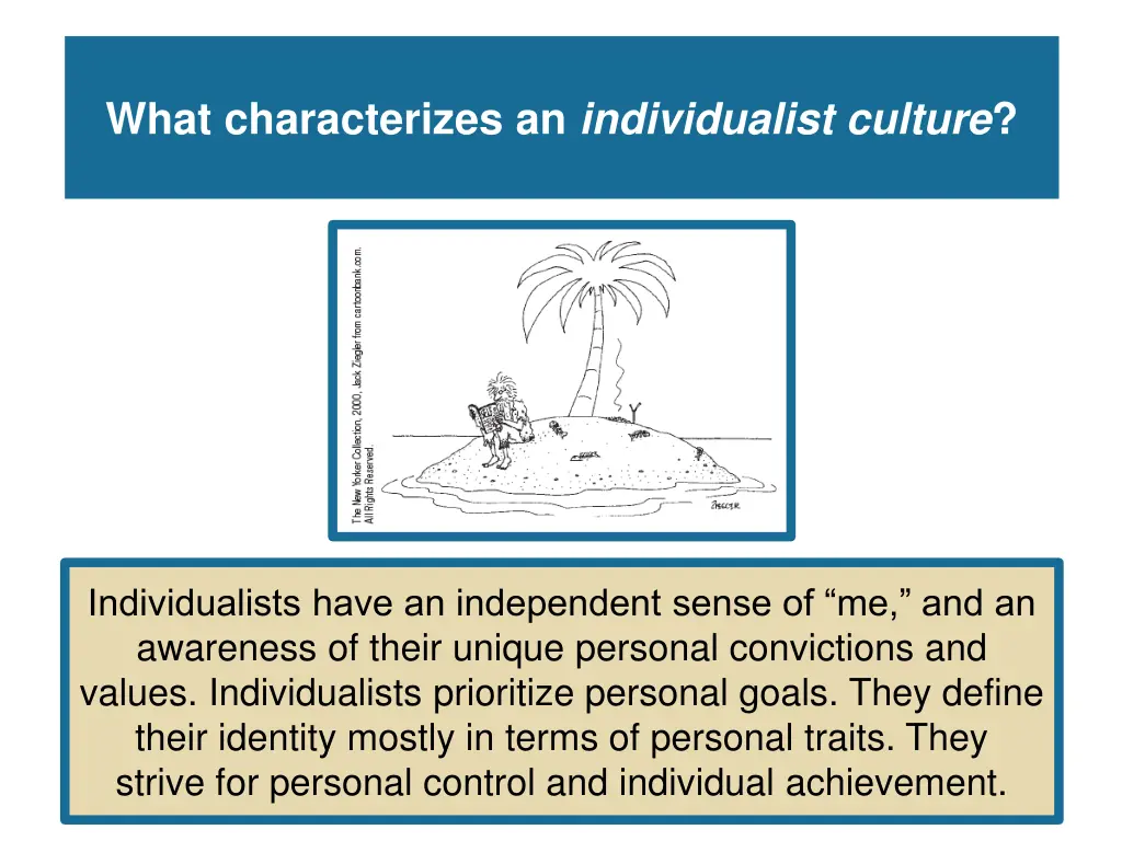 what characterizes an individualist culture