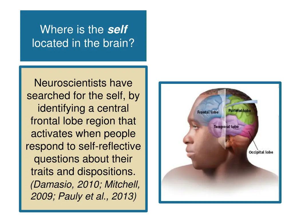 where is the self located in the brain