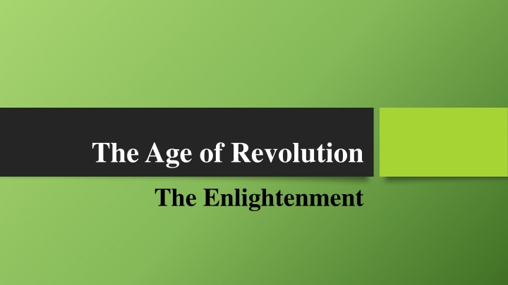 the age of revolution