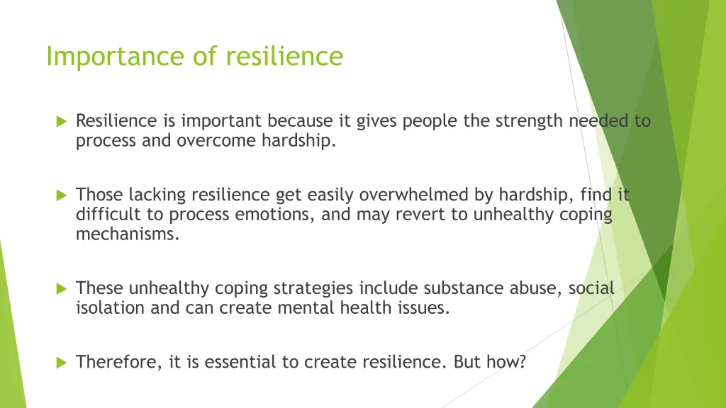 importance of resilience