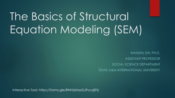 the basics of structural equation modeling sem