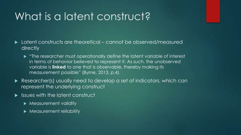 what is a latent construct