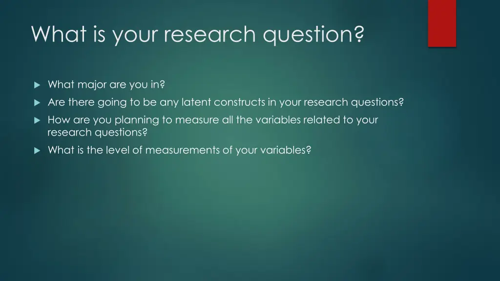 what is your research question