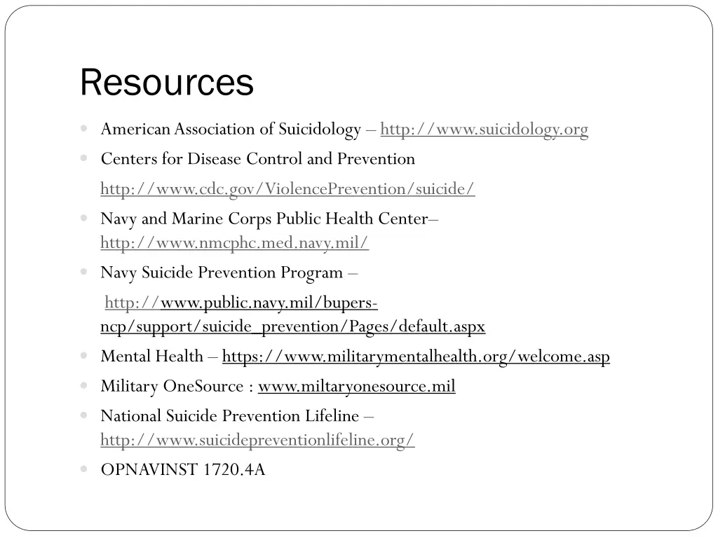 resources