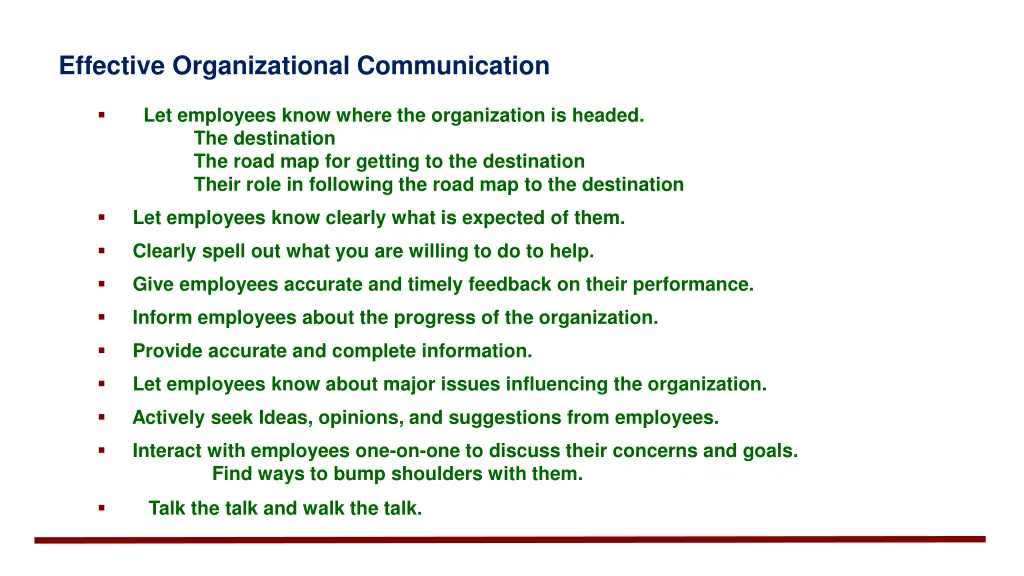 effective organizational communication