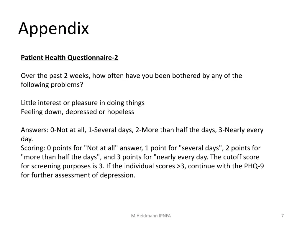 appendix