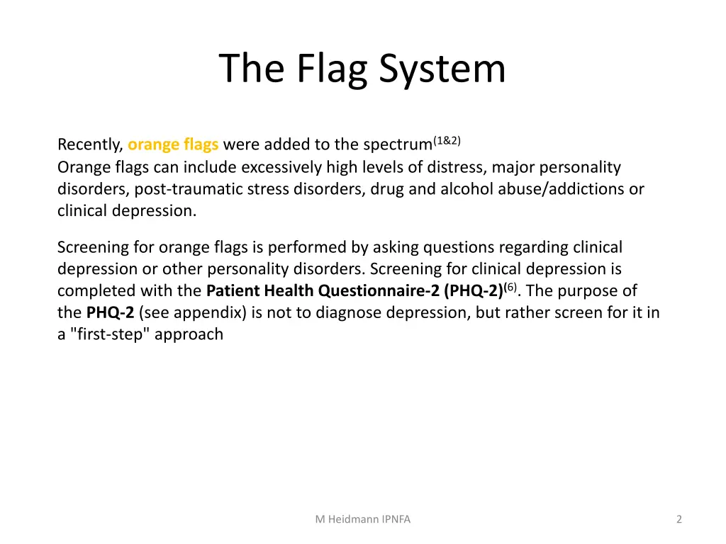 the flag system 1