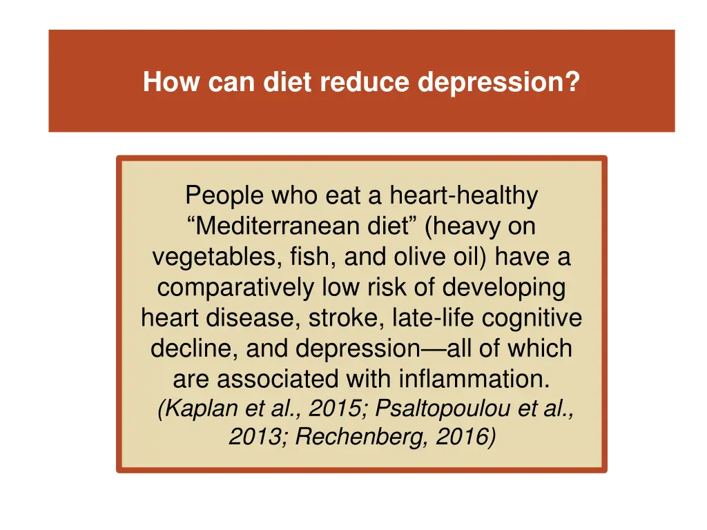 how can diet reduce depression