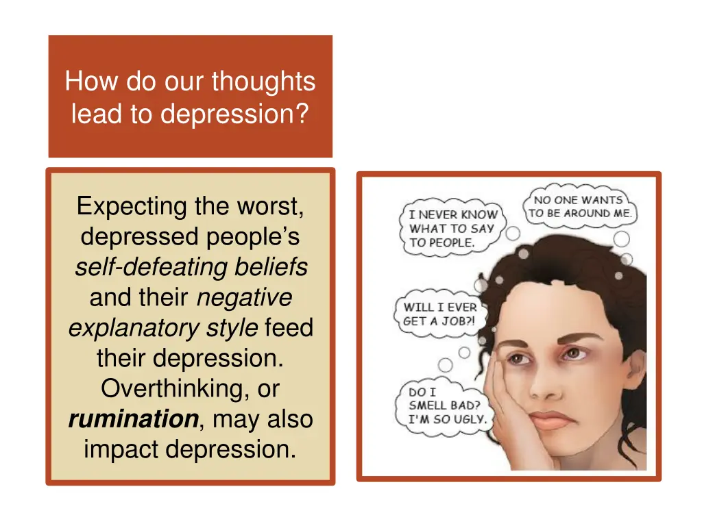 how do our thoughts lead to depression