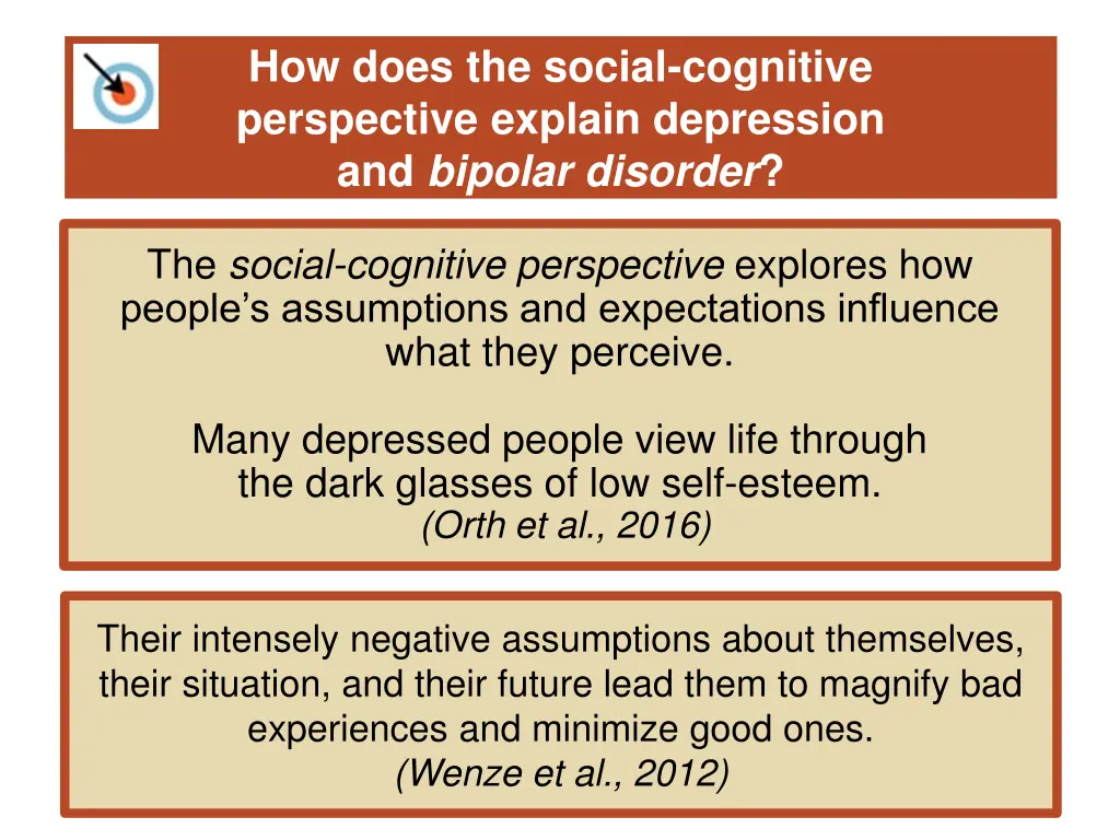 how does the social cognitive perspective explain