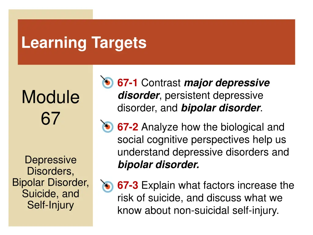 learning targets