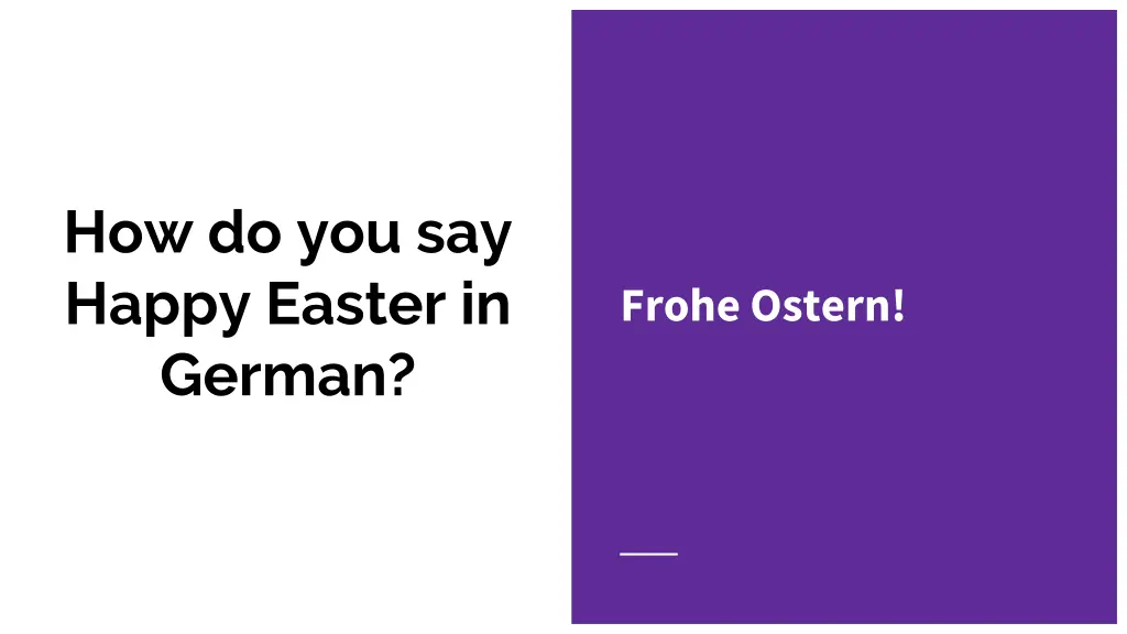 how do you say happy easter in german