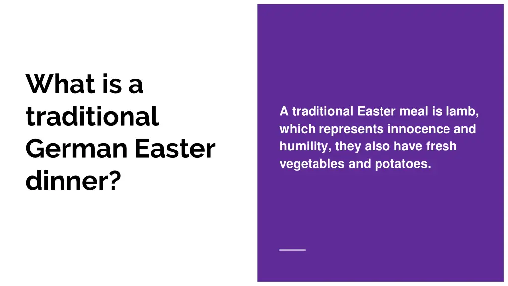 what is a traditional german easter dinner