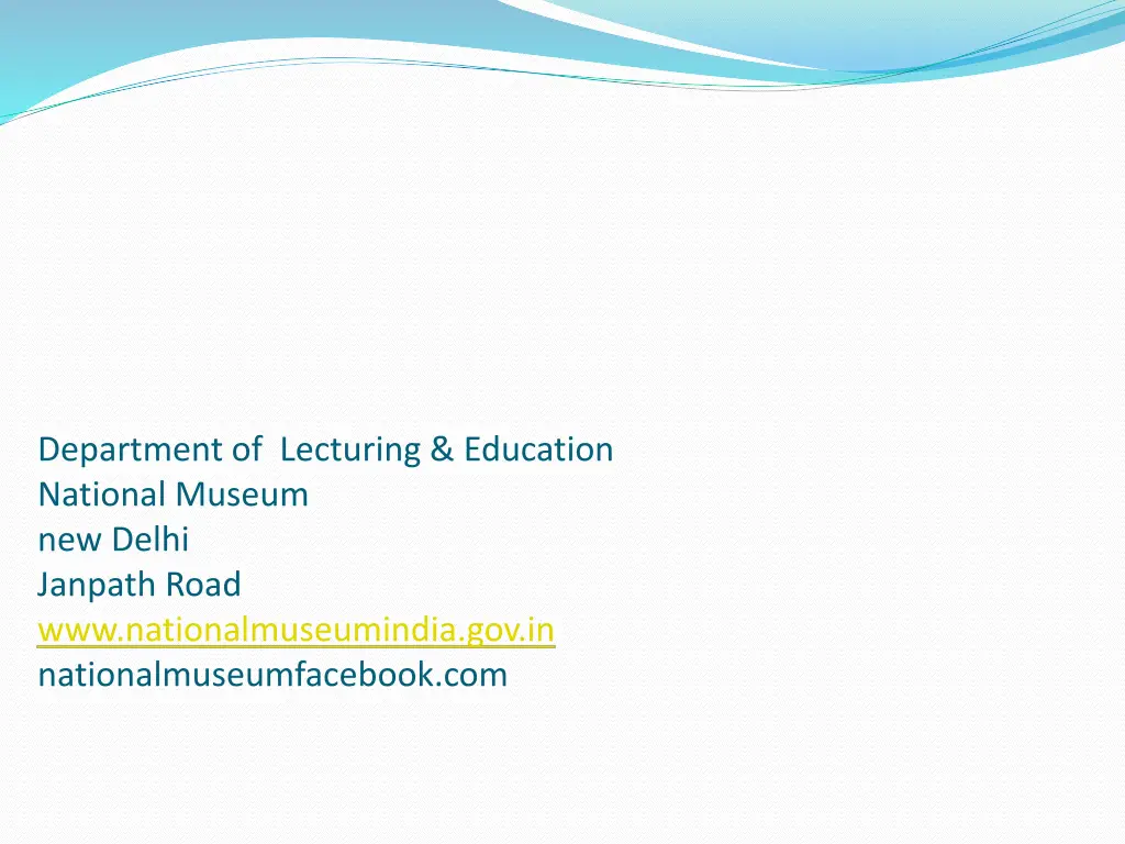 department of lecturing education national museum