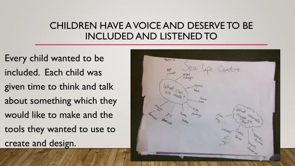 children have a voice and deserve to be included