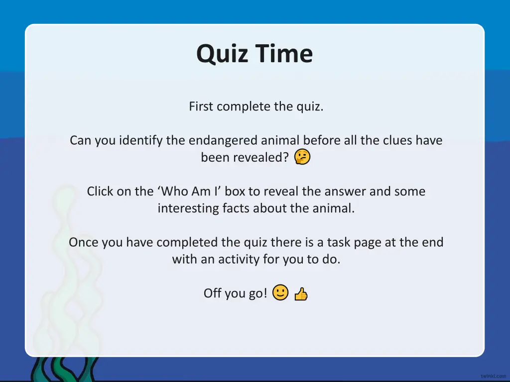 quiz time