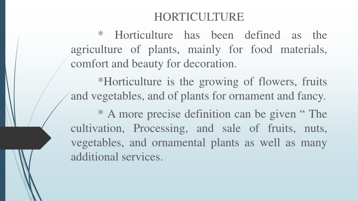 horticulture horticulture agriculture of plants