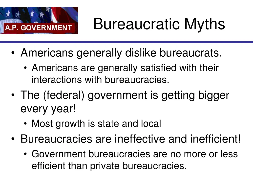 bureaucratic myths