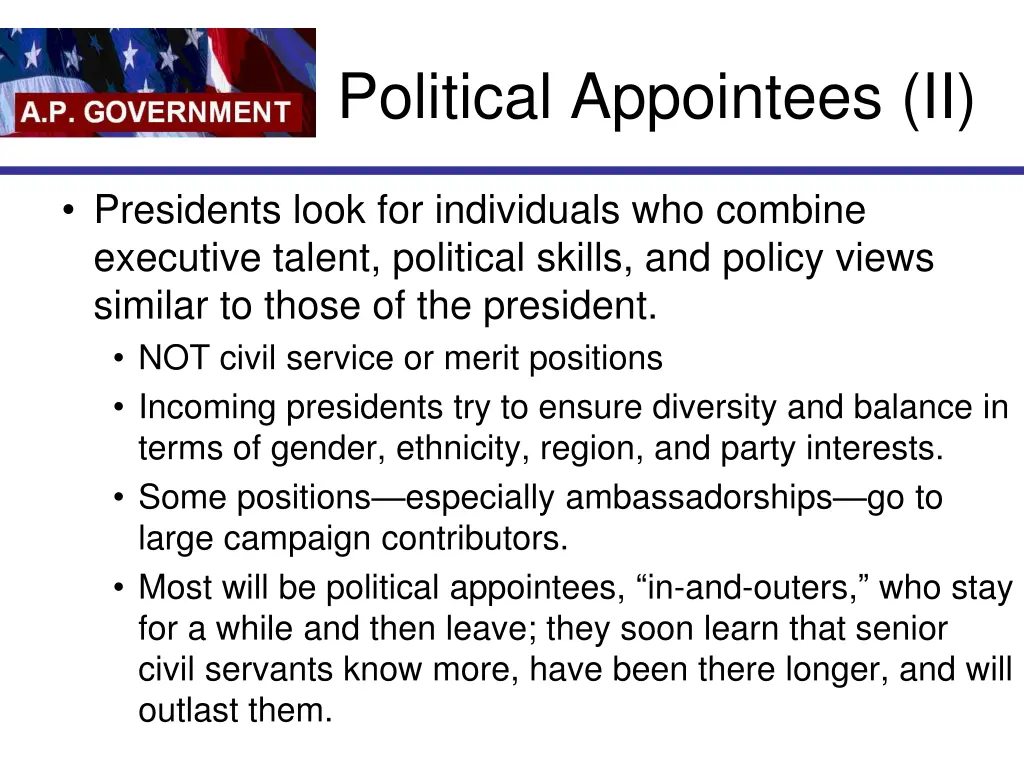 political appointees ii