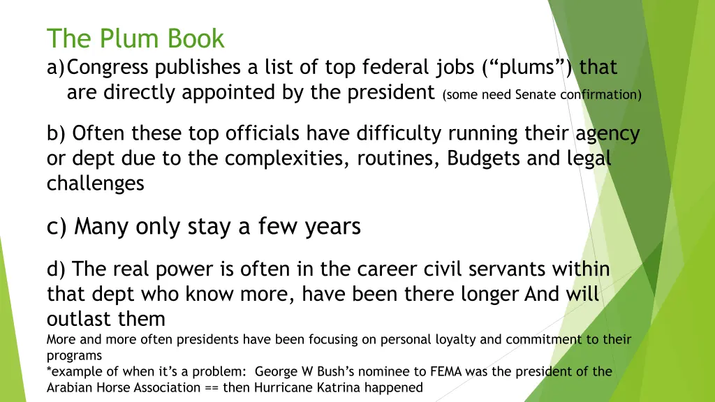 the plum book a congress publishes a list