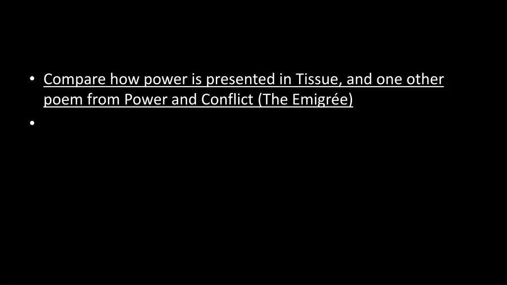 compare how power is presented in tissue