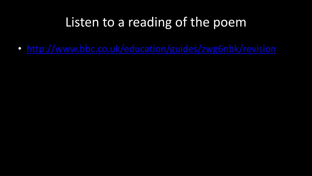 listen to a reading of the poem