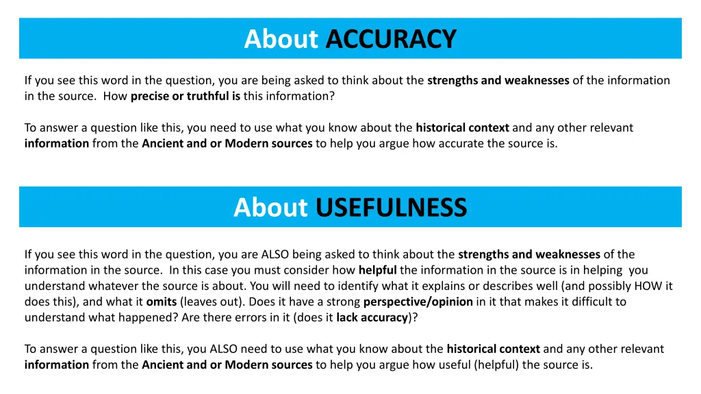 about accuracy