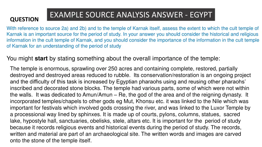 example source analysis answer egypt