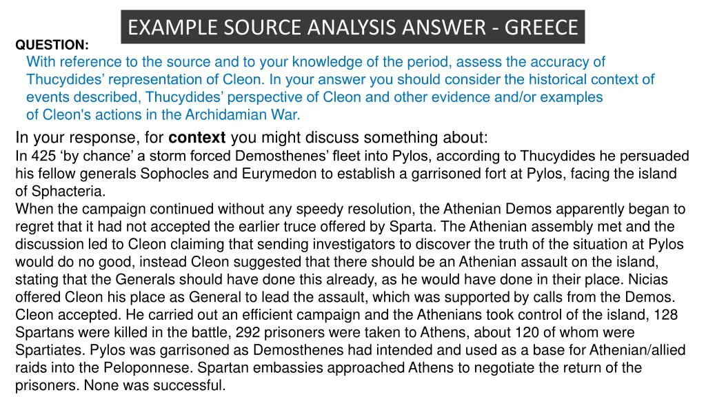 example source analysis answer greece