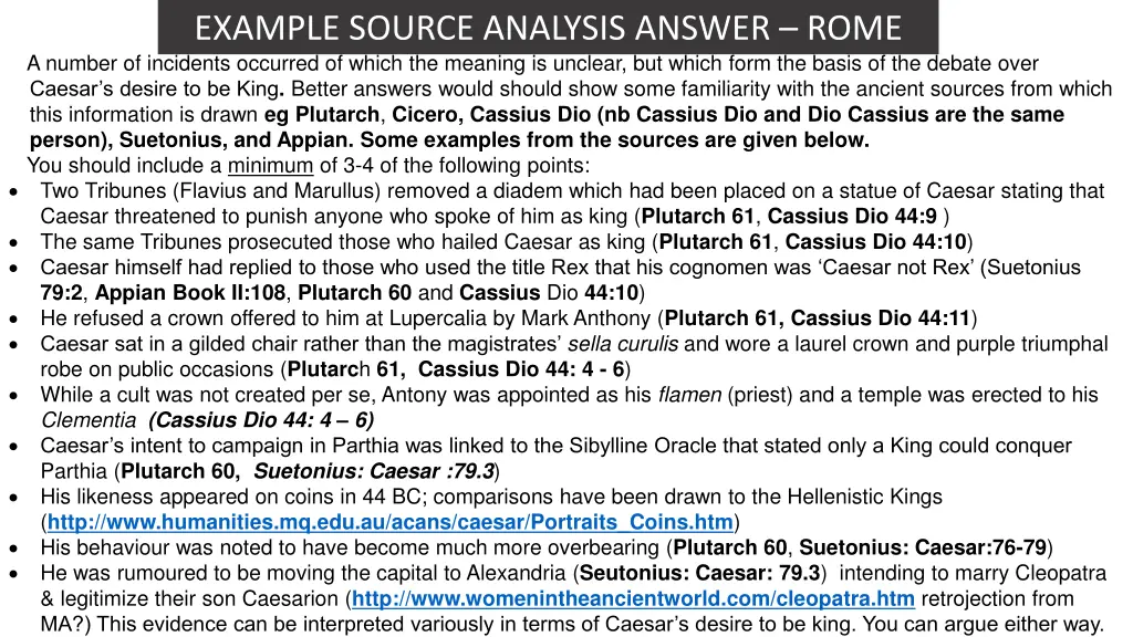 example source analysis answer rome