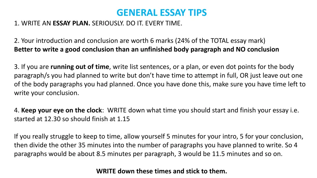 general essay tips