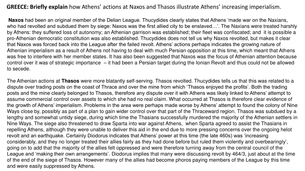 greece briefly explain how athens actions