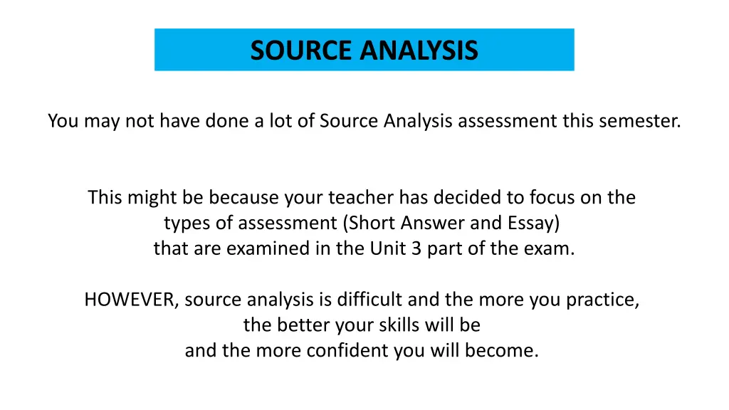 source analysis