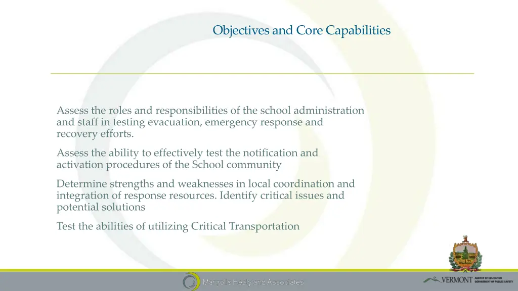 objectives and core capabilities