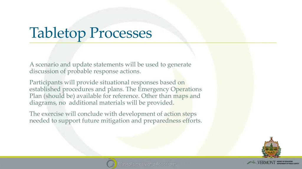 tabletop processes