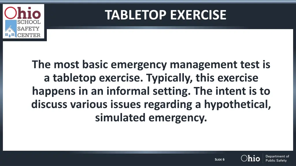 tabletop exercise