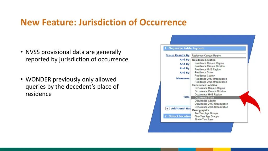 new feature jurisdiction of occurrence