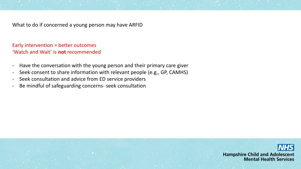 what to do if concerned a young person may have