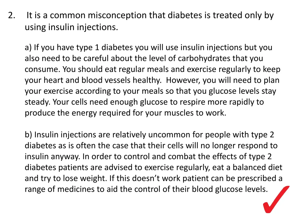 2 it is a common misconception that diabetes