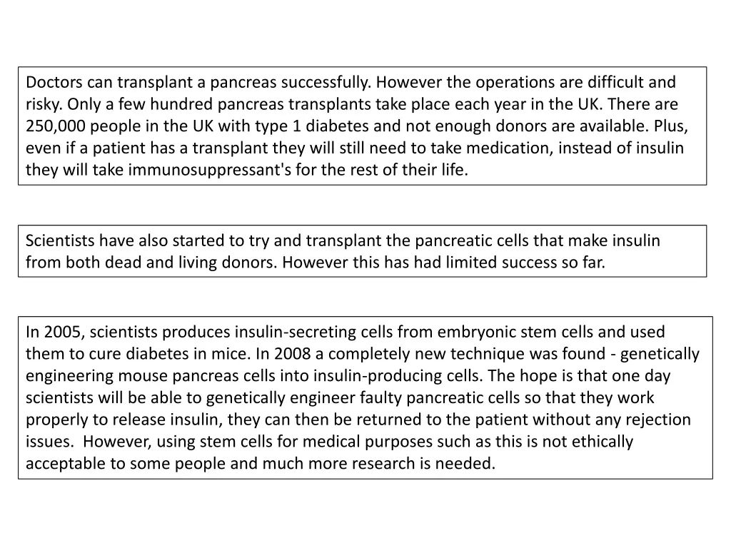 doctors can transplant a pancreas successfully