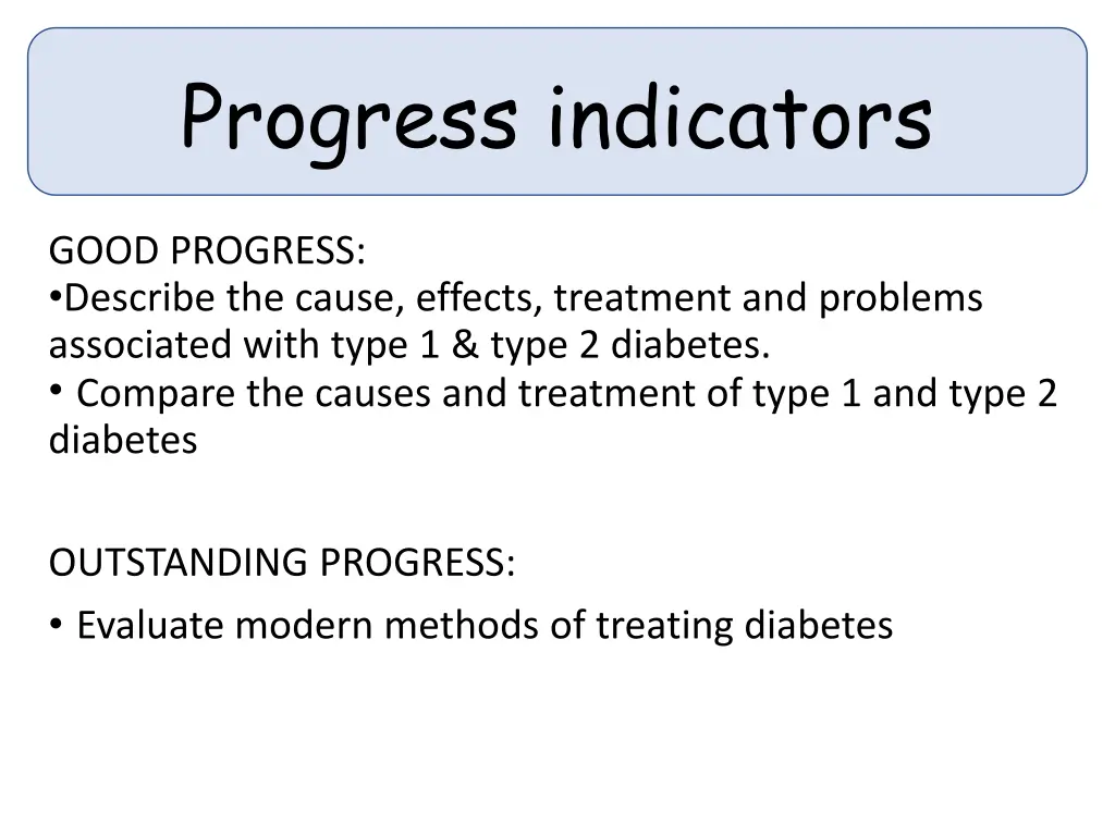 progress indicators